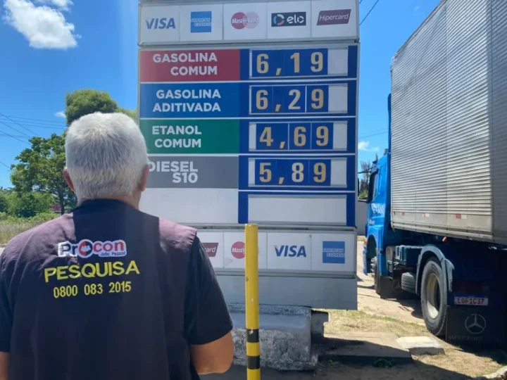 Procon-JP: preços dos combustíveis seguem estáveis em João Pessoa, com queda no diesel