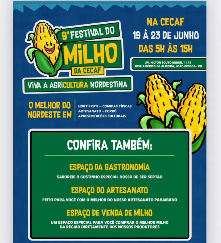 João Pessoa realiza 9ª edição do Festival do Milho na Central da Agricultura Familiar